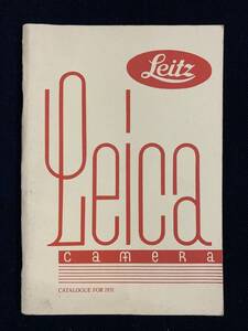 ライカ "Leitz General Catalogue " 1931年 大変珍しいライカ 総合カタログ 全95ページ 美品