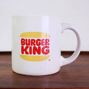 【定形外 送料無料】* バーガーキング Burger King 陶器製 マグカップ マグ ノベルティグッズ アドバタイジング 宣伝マグ