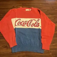 古着　Coca-Cola カラーブロック ニットセーター