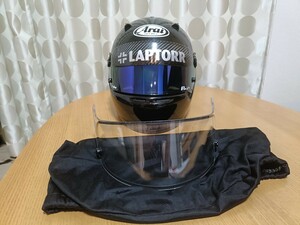 Arai GP-5X 4輪用ヘルメット 59-60cm カーボンガード．ミラーシールド付