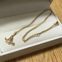 K18 ミキモトMIKIMOTO イニシャルネックレス