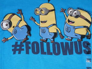 ※(kids) minion 10/12blue T-shirt　ミニオンズキッズTシャツブルー10/12（アメリカ購入品）⑧※