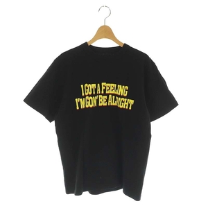 サカイ 23SS フロックプリントTシャツ Flock Print T-Shirt カットソー 半袖 プルオーバー クルーネック コットン 2 M 黒