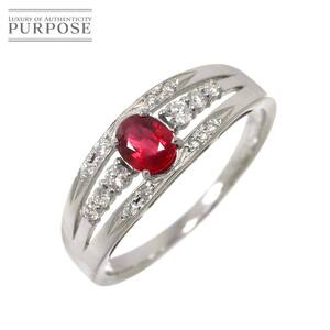 リング 12号 ルビー 0.38ct ダイヤ 0.15ct Pt プラチナ 指輪 Ruby Ring 90252867