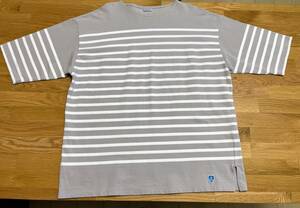 【美品】ORCIVAL(オーシバル) BIG ラッセル フレンチセーラー バスクTシャツ メンズ(ユニセックス) サイズ5(XL)　ベージュ　17,050円