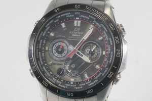 1円~【w313】実働　CASIO／カシオ　EDIFICE　エディフィス　EQW-M1000D　電波ソーラー　デイデイト　純正ベルト　メンズ　腕時計