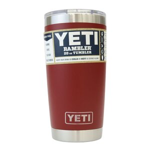 121434k4 展示未使用品 YETI イエティ RAMBLER 20オンス タンブラー ブリックレッド アウトドア キャンプ用品 水筒 Iア3