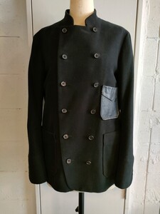 ケネスフィールド KENNETH FIELD 高級感 日本製 MARCHE COOK JACKET マルシェ コックジャケット BEAMS PLUS フレンチワーク 黒 S