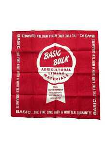デッドストック 60’s ビンテージ USA 【 BASIC BULK 】 農業系 企業物 コットン バンダナ