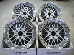 カスタムサイズ 要オーバーフェンダー 深リム メッシュ levanna V10LTH 18inch 6H139.7 9.0J+25 SS GRIP MAX ICE-X 225/50R18 ハイエース