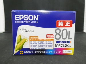 エプソン　純正 インク　増量 6色パック　IC6CL80L　とうもろこし　新品未開封品　2027年05月期限