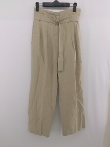 ◇ ◎ Demi-Luxe BEAMS シンプル オフィス系 パンツ サイズ38 ベージュ レディース P