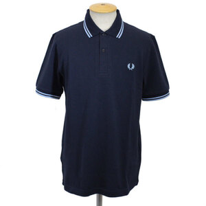 FRED PERRY (フレッドペリー) M12N TWIN TIPPED FP SHIRT (ライン入りポロシャツ) イングランド製 全7色 FP264 Navy / Ice-36