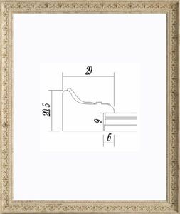 デッサン用額縁 UVカットアクリル付 8206 八ッ切 ホワイト 白