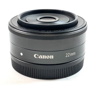 キヤノン Canon EF-M 22mm F2 STM ブラック 一眼カメラ用レンズ（オートフォーカス） 【中古】