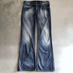 archive grunge damage flared denim Y2K