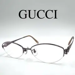 GUCCI グッチ メガネ 度入り GG-8523J ラインストーン ハーフリム