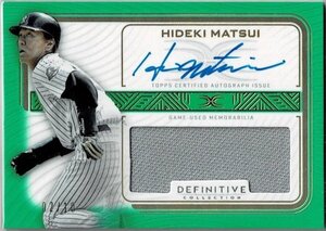 MLB☆松井秀喜 23 Topps Definitive 10枚限定直筆サインジャージカード