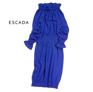 エスカーダ ESCADA 最上級 カシミヤ100％ ニット ワンピース 34