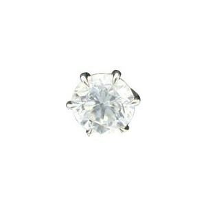 ダイヤモンド ピアス 一粒 片耳 1.0カラット プラチナ 鑑定書付 1.052ct Dカラー IFクラス 3EXカット H&C CGL