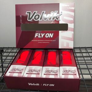 volvikFLYON 2ピース　ゴルフボール　マット　レッド　1ダース12球