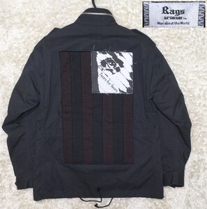 【名作★ライナー付き2way】Sサイズ 美品 Rags McGREGOR ミリタリージャケット M-65/黒◆著名人着用モデル☆ラグスマックレガー (2)