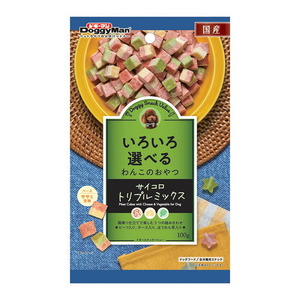 ドギーマン ドギースナック バリュー サイコロトリプルミックス 100g 犬用おやつ