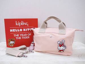 kipling HELLO KITTY　キプリング　ハローキティ　2WAY　ハンド　ショルダー　バッグ　ピンク　箱付