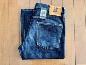 YOROI 鎧ジーンズ W31 デニム パンツ 赤耳 セルヴィッジ 461-505 14オンス 14oz ストレート ボタンフライ ロデオブロス 生デニム