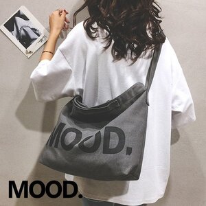 MOOD 2WAY トートバッグ バッグ メンズ レディース かばん 鞄 エコバッグ キャンバス プレゼント 7987817 ブラウン 新品 1円 スタート