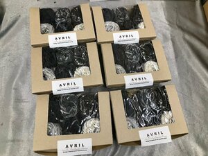 09-18-467 ◎AK 未使用品　アヴリル AVRIL 糸 毛糸 手工芸 裁縫 ハンドクラフト 編み物 飾り糸 お洒落 6点セット ブラック