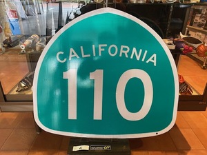 即決 ロングビーチ トーランス ロードサイン CALIFORNIA 110 A STATE ROUTE フリーウェイ 本物 道路標識 キャルスタイル E135 ロサンゼルス