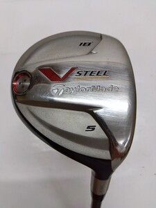 TaylorMade VSTEEL FW 5W 18度 flex:S メンズ右 TaylorMade M.A.S.2-55 フェアウェイウッド テーラーメイド Vスチール