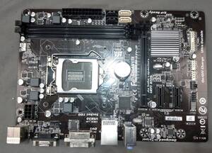 【中古パーツ】BIOS確認のみ、GIGABYTE GA-H81M-D3V-JP マザーボード ＩＯパネル LGA1150 ■MB5052