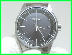 2308★F-1038★稼働品！SEIKO 7B24-0BR0 腕時計 電波ソーラー デイト ブラック文字盤 セイコー　中古