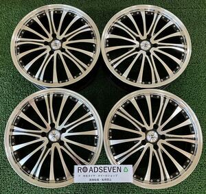 ★LOXARNY EX ロクサーニ BADX 19インチ 114.3/5H ★19×7.5J +48 PCD114.3 5穴 ハブ:約73mm 4本Set アルミホイール 中古 ★送料無料