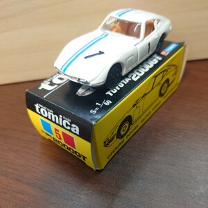 トミカ 黒箱 日本製 イケダ特注 白・水色ライン ＃1 TOYOTA トヨタ 2000-GT No.5 1/60 JOY33