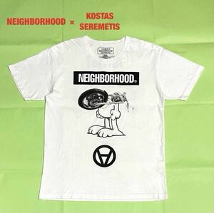 【希少】NEIGHBORHOOD×KOSTAS SEREMETIS　コラボTシャツ　ネイバーフッド　コスタスセレメティス　ブランドロゴ　ユニセックス