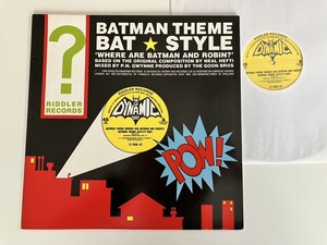 BATMAN THEME / BAT STYLE Where The BATMAN And ROBIN? / THE DYNAMIC DUO/NEAL HEFTI 12inch RIDDLER REC UK 12ANA42 バットマン テーマ