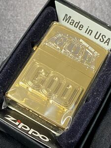 zippo ミリオンゴッド 立体メタル ゴールド 希少モデル 2020年製 ② ケース 保証書付き