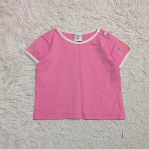 【送料無料】Surf Ranch　半袖　Tシャツ　90㎝　ピンク　刺繍ロゴ　ベビー　子供服