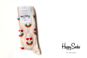 送料無料★新品｜未使用｜ハッピーソックス｜happy socks｜クルー丈カジュアルソックス｜Happy Rainbow Sock｜10117078