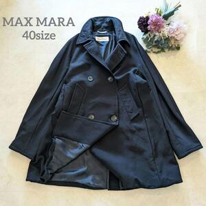 美品　MAX MARA 　マックスマーラ　白タグ　Pコート　ネイビー　紺　ショートコート　40　L