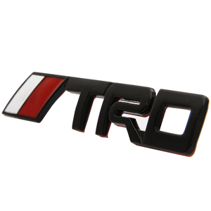 TRD ブラック エンブレム 14.5cm×2.3cm ヴェルファイア アルファード 86 ハリアー ランクル プリウス アクア カローラ クラウン 