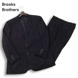 Brooks Brothers ブルックスブラザーズ 秋冬 総裏★ ストライプ セットアップ スーツ Sz.L~XL位　メンズ ネイビー ビジネス　I4T02968_9#N