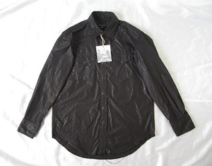 エンジニアードガーメンツ★2021fw★ 国内レアモデル★レアサイズ★Combo Western Shirt - Alligator Polyester Taffeta / Black【XS】