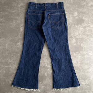 濃紺 70s ビンテージ USA製 Levis リーバイス 684 BIG BELL ビッグベル ベルボトム デニム パンツ フレア 実寸 W32 L26 アメリカ製