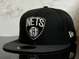 【未使用品】7QB★NEW ERA ニューエラ 59FIFTY×NBA ブルックリン・ネッツ Brooklyn Nets コラボ キャップ 帽子 CAP《Size 7 7/8・62.5㎝》