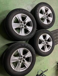 トヨタ　ハリアー 80　純正 タイヤ 溝5.5mm バリ山 ホイール４本セット　225/65R17 ブリヂストン　ALENZA　RAV4 クーポン