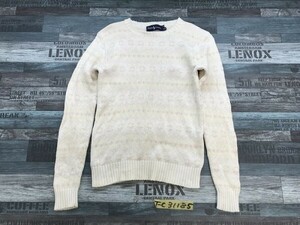 RALPH LAUREN ラルフローレン レディース コットンニット カットソー M クリームオレンジ